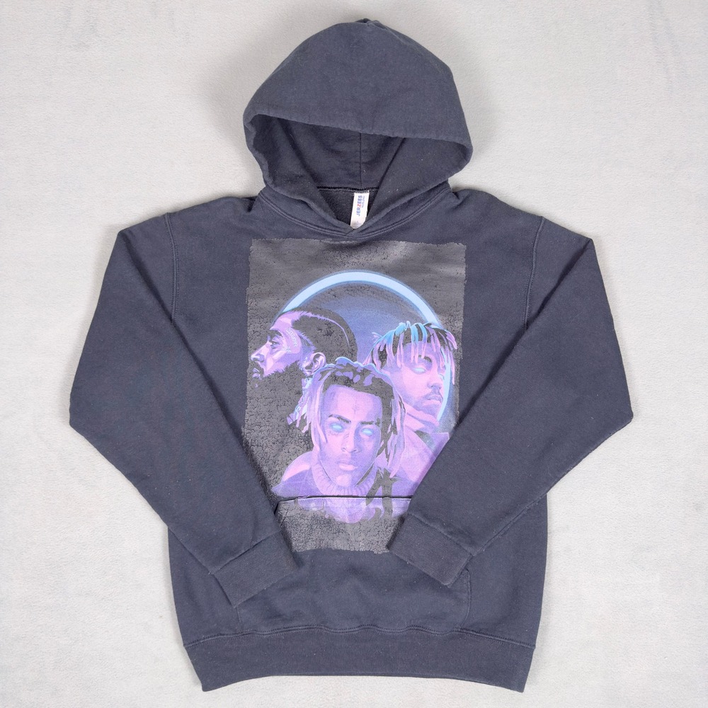 Jerzees Youth L Nipsey Hussle XXXTentacion Juice WRLD Tribute Graphic Hoodie